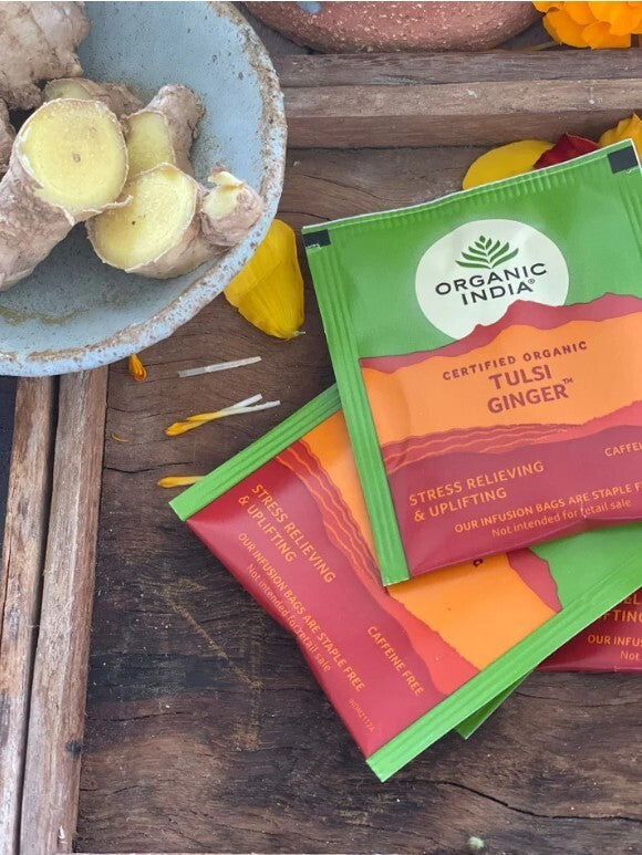 Organic India Tulsi Ginger Bundle  Free Shipping